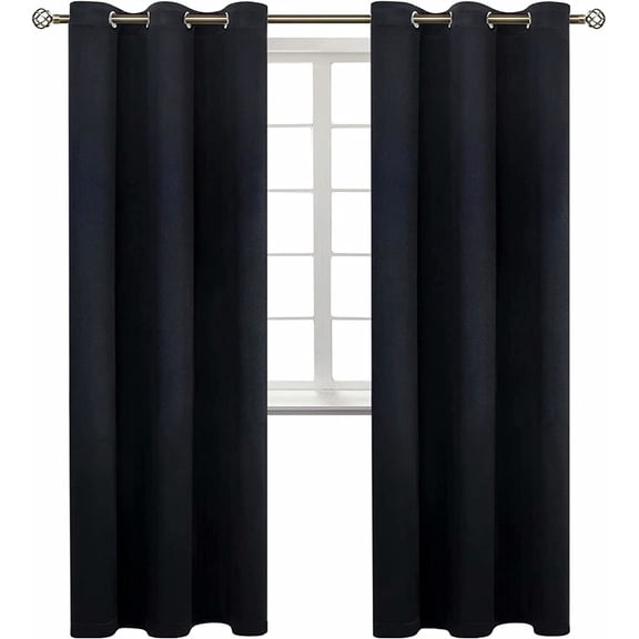 Window Curtain Room Darkening K68 light pink color 100 % blackout thermal drapes for bedroom living room closet door noise reducing 37" inch wide X 84" inch long 2 panels