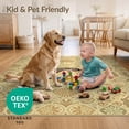 thumbnail image 4 of ODIKA 4'x6' Ultra-Soft Area Rug, Hand Holding Cup Graphic Art With Boho Vintage Geometric Border Funny Flowing None Washable, Bare feet friendly, Silk-Touch for Bedroom Home office, 4 of 7