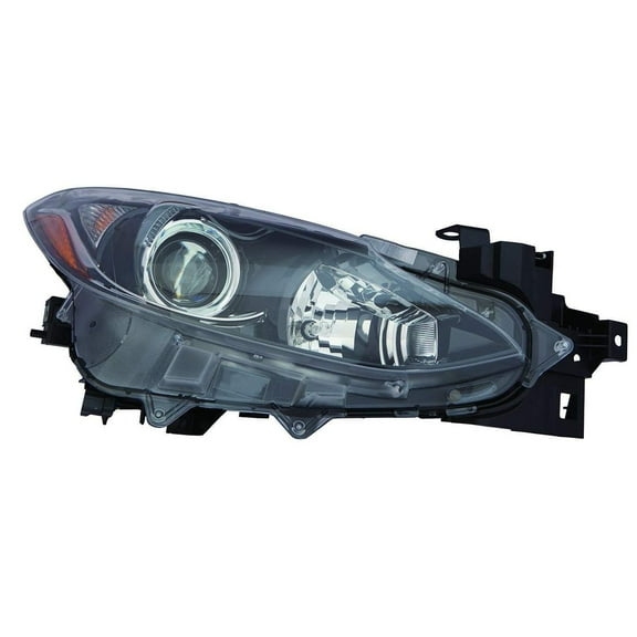 KAI New CAPA Certified Standard Replacement Passenger Side Headlight Assembly, Fits 2014-2016 Mazda 3