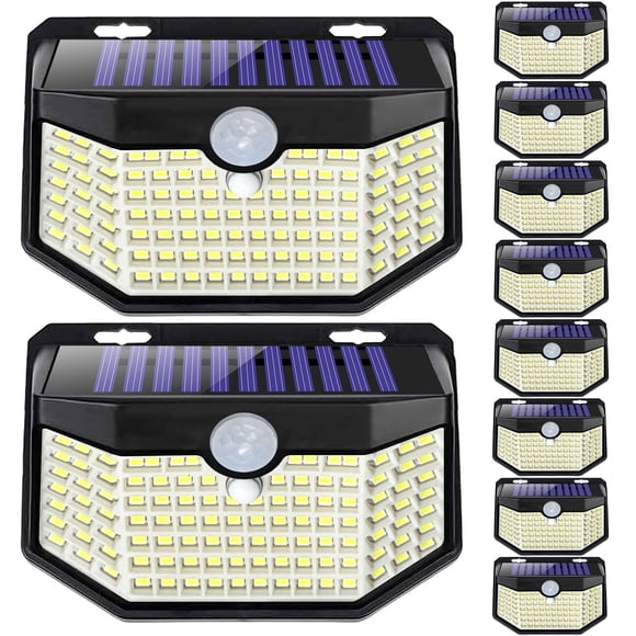 Luces solares exteriores HMCITY 120 LED con sensor de movimiento IP65