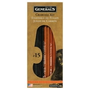 General's Charcoal Set, Assorted Tip, Black and White, Set of 13