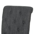 thumbnail image 6 of 2pcs Modern Dining Chairs - Rollback, Weathered Wood Legs, Charcoal Fabric Upholstery, 28.72"w X 28.72"d 41.09"h 2 Chair Contemporary Style, Diamond Stitch, Wood, Seat, 17.12"w, 6 of 6