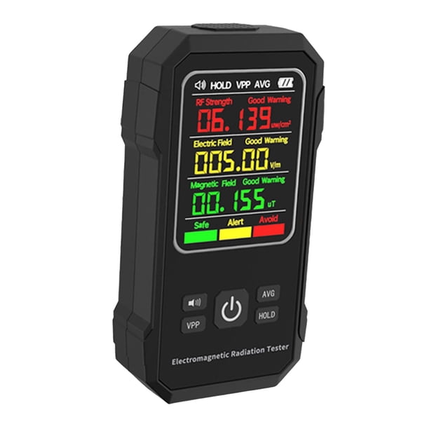 de radiación electromagnética Alarma Medidor EMF portátil para uso doméstico negro