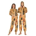 thumbnail image 3 of IAUYY Unisex Adult Onesie Pajamas Ultra-Soft Crystal-Soft Fabric, Halloween Adult Onesie Pajamas Adults,With a Zipper Plus Size Onesie Pajamas, Cute Halloween Symbols, 3 of 7