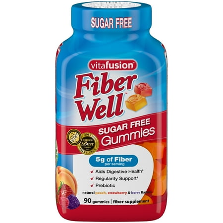 Vitafusion Fiber Well Gummy Vitamins, 90 ct (Best Fiber Supplement For Diabetics)