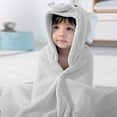 thumbnail image 2 of Wovilon Facecloth Fleece Hooded Soft Children's Hooded Cape, Baby Coral Velvet Children's Bath Towel, Elephants Hooded Bath Towel, Baby Bathrobe, 2 of 7