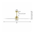 thumbnail image 4 of WINGBO  64-inch 3-Blades Indoor Celiing Fan with LED Light, White Gold and White, 4 of 5