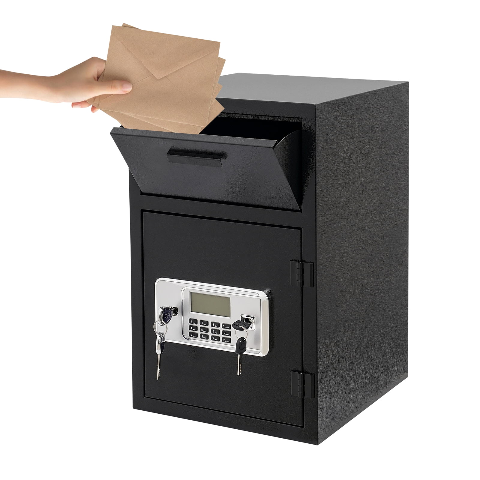 Drop Box for Money and Mail, Drop Safe for Business Drop Slot Safe Cash Depository Safe Safe Box for Money Intelligent Alarm System for Families, Offices, Hotels, Schools, Banks