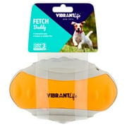 Vibrant Life Fetch Buddy Interactive Football Dog Fetch Toy, Color May Vary, Chew Level 3