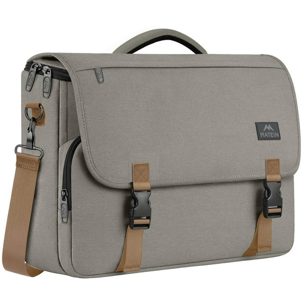 Bolso Mensajero MATEIN para Laptop de 17.3" Resistente al Agua en Marrón