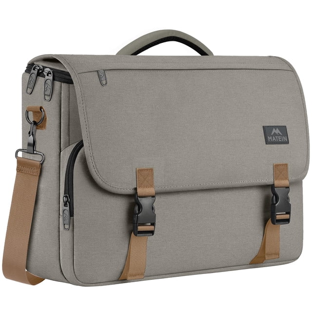 Bolso Mensajero MATEIN para Laptop de 17.3" Resistente al Agua en Marrón