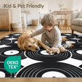 thumbnail image 4 of ODIKA 5'x7' Washable Area Rug Retro Cd Minimalist Groove Rings Shaped Music Disc Vinyl Record Playful for Small Living Room, Bedroom, Easy Care, Non-Shedding, Pet Friendly, 4 of 7