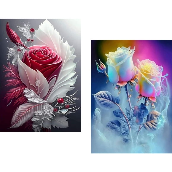 JYLMOOD Diamond Painting for Unisex Adults Kits, Full Round Drill 5D Diamond Art Kits for Home Decoration and Relax,2 Pack 30x40cm