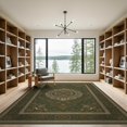 thumbnail image 2 of ODIKA 9'x12' Washable Area Rug Mid Traditional Century Scrollwork Balanced Composition Vintage for Master Suite, California King, Under Bed, Non-Shedding, Easy Care, 2 of 7