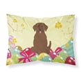 thumbnail image 1 of Taie d'Oreiller Standard en Tissu Labrador Chocolat Œufs de Pâques BB6056, 1 of 2