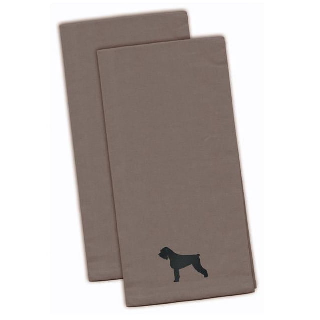 Carolines Treasures BB3473GYTWE Serviette de Cuisine Brodée Gris Schnauzer Géant - Lot de 2