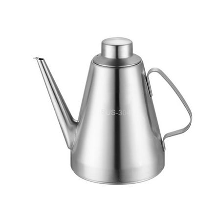 

Stainless Steel Oil Dispenser with Nozzle Oil Can Oil Bottle Grip Handle Olive-Oil Can Kitchen Seasoning Container Gift