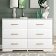 thumbnail image 5 of 6 Drawer Dresser Wood TV Stand, Multi-functional Bedroom Dressers with Drawers with Large Tabletop for Kids Room Living Room Bedroom, 5 of 6