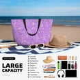 thumbnail image 5 of Sigee Lilac Glittering Print Extra Large Waterproof Beach Travel Bag with Zipper - Durable and Versatile for Vacation, Gym, and Daily Use, 5 of 7