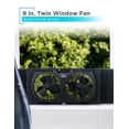 thumbnail image 2 of BLACK+DECKER 9" Dual Window Fan for Window Screen with 2 Speed Settings, Twin Window Fan with Mechanical Controls and Removable Legs, Horizontal Cooling Fan for Window, 2 of 7