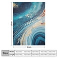 thumbnail image 4 of Fenyluxe Marble Swirl Pattern Print Throw Blanket Lightweight Blanket for All Seasons Flannel Material 60x80in, 4 of 6