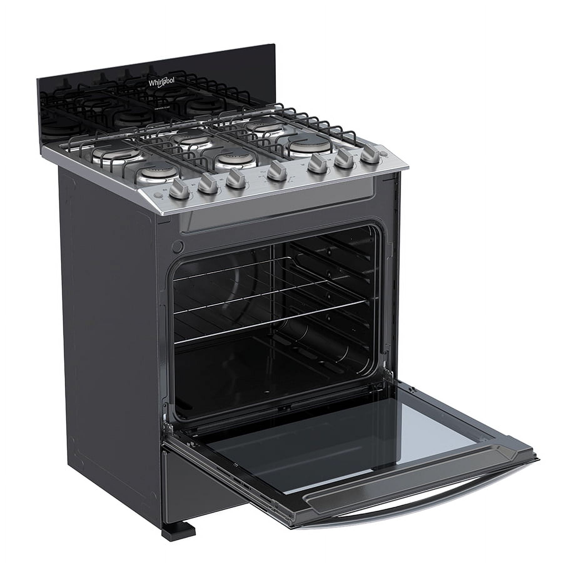 Whirlpool® Brand New LWFR3100B - 30-inch Freestanding Gas Range - Black, with 6 Burners.