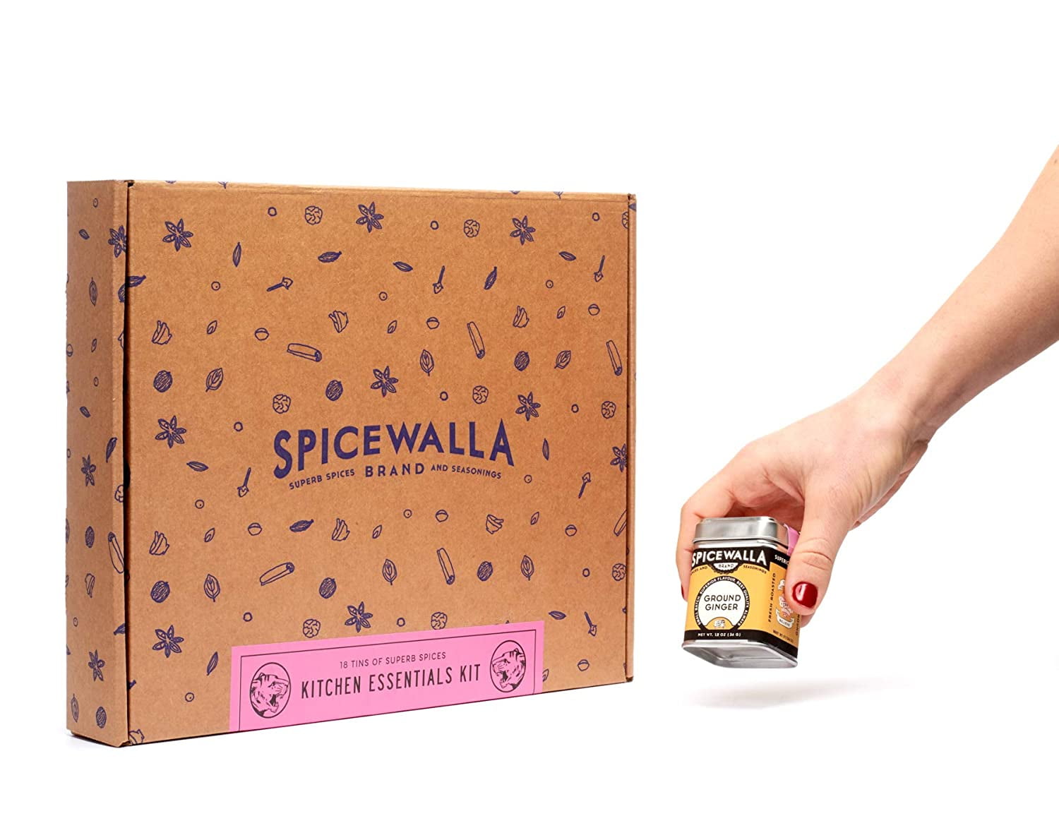 Spicewalla Kitchen Essentials Spices and Seasonings Set, 18 Spices Gift  Set, Kitchen Starter Set Bulk Spice Kit, 1.5 - 2.0 Ounces Tin Can 