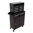 thumbnail image 2 of 5 Drawer Rolling Tool Chest,Metal Tool Storage Cabinet with Detachable Top,Sliding Drawers,Lockable Wheels and Lock-System,Tool Cart Organizer for Garage Workshop,Black, 2 of 4