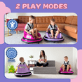 thumbnail image 6 of Xuanlur 12V Ride on Bumper Car for Toddlers, Electric Cars for Kids w/Parent Remote, Ride on Toys w/2-Speed, 2 Driving Mode, 360°Spin, Music, Lights, 5-Point Safety Belt, Pink, 6 of 7