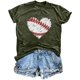 thumbnail image 1 of Mujeres Impreso Casual Top, Manga Corta Crew Cuello Blusa para la Primavera Y el Verano Desgaste, Ligero Imitación Algodón Moda Tee, 1 of 2