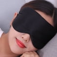 thumbnail image 2 of Miangastore Soft Sleeping Blindfold Black Silk 1Set for Relaxation and Travel Nap, 2 of 4