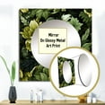 thumbnail image 3 of Designart "Jungle Verdure Damask" 0 Green Large Square Mirror - Square Bedroom Mirror Printed Wall Decor - Tropical Square Printed Wall Mirror Art, 3 of 5