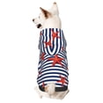 thumbnail image 1 of Fotbe Starfish Navy Blue Stripe Sudadera con Estampado para Perros Pequeños – Suéter con Capucha para Mascotas, Tela Suave de Forro Polar con Bolsillo-Large, 1 of 7