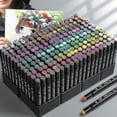 thumbnail image 1 of Soft Hair Note Pen Set Sketch Brush Marker Alcohol-based Comic Drawing Animation-subaoe, 1 of 5