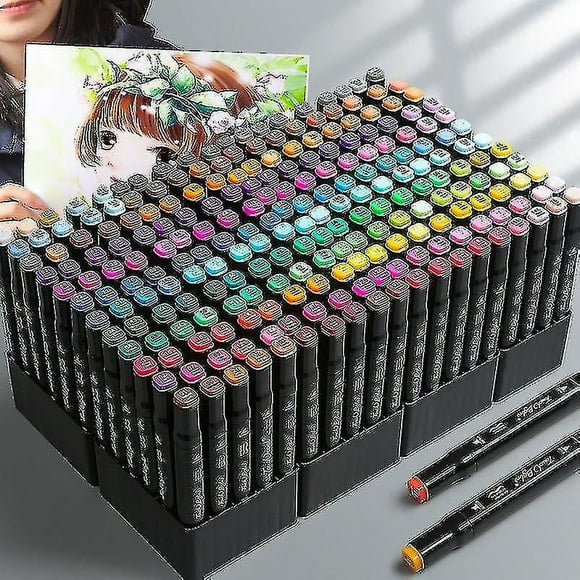 Soft Hair Note Pen Set Sketch Brush Marker Alcohol-based Comic Drawing Animation-subaoe
