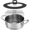 thumbnail image 5 of Set of 2 Vented Tempered Glass Universal Lid for Pot Pan Skillet with Heat Resistant Silicone Microwave Splatter Cover Microwave Safe Fit 6.5" 7" 7.5" and 11.5" 12" 12.5" Black, 5 of 9