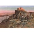 thumbnail image 2 of Russell, Charles Marion 18x13 Black Ornate Wood Framed with Double Matting Museum Art Print Titled - Planning the Attack, 2 of 4