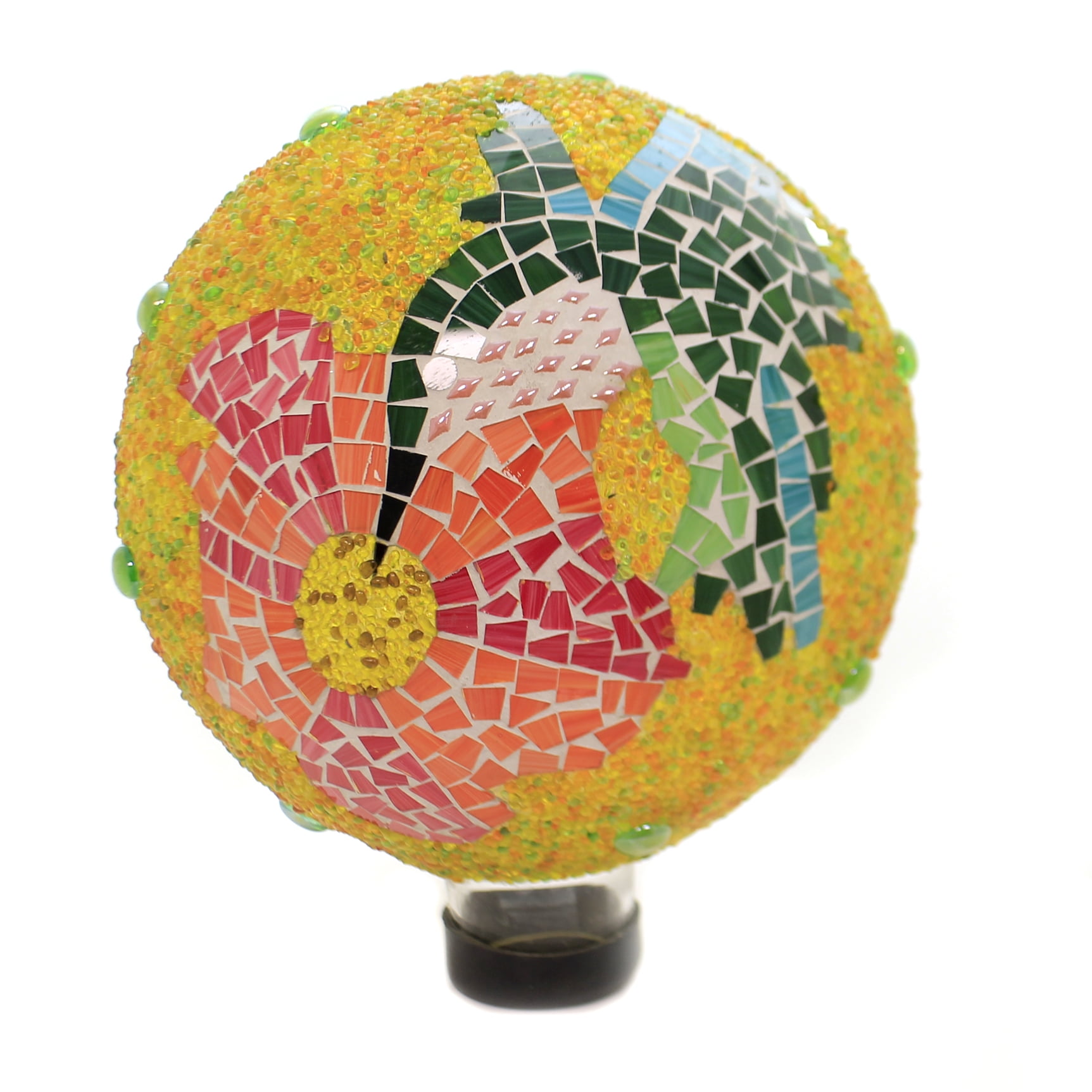 Home & Garden HUMMINGBIRD MOSAIC GAZING BALL Glass HandBlown 8232