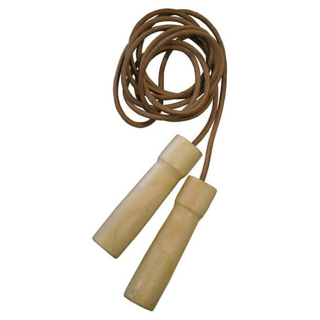Amber Sports Leather Jump Rope with Wooden