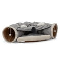 thumbnail image 5 of Barara King Cat Tunnel, Catio Cat Tunnel, Collapsible Cat Tunnel Bed for Indoor Cats, Washable Cat Hide Tunnel with Hanging Toys and Cushion Mat, Gray, 5 of 15