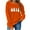Orange, variant on Halloween Womens Sweatshirts Crewneck Ghost Printed Shirts Fall Winter Long Sleeve Sweaters Casual Blouses Loose Fitting Hoodless Sweatshirt Pullover Top Halloween Costumes