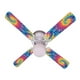 Ceiling Fan Designers 42FAN-KIDS-TD Nouveau Psychédélique TYE Colorant FUNKY Cravate Ventilateur de Plafond 42 & apos; & apos; – image 1 sur 1