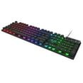 thumbnail image 2 of TIMIFIS Clavier de Jeu Filaire LED Tricolore Rétroéclairage 104 Touches Capuchon Rond Clavier Contrôle Multimédia pour Ordinateur de Bureau, 2 of 7