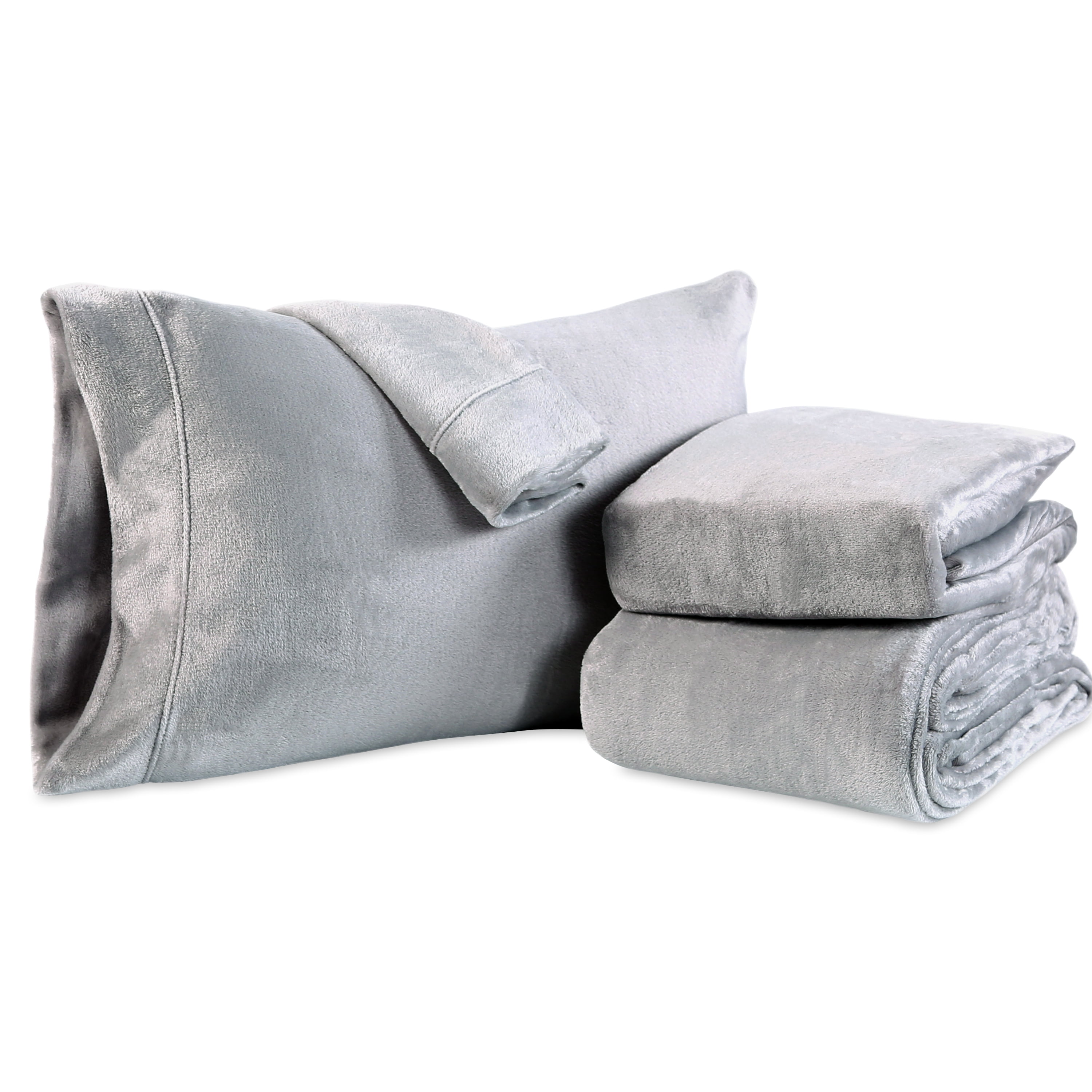 Berkshire Blanket VelvetLoft Plush Sheets Set