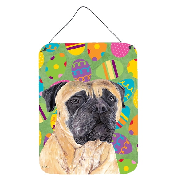 Mastiff Easter Eggtravaganza Aluminium Metal Wall or Door Hanging Prints