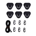 thumbnail image 2 of Stainless Steel D Ring Patch Kit, Triangular D Rings PVC Patch with Elastic Cord Hooks, Deck Rigging Kit for Inflatable Boat Kayak Dinghy SUP Surfboard Paddleboard, 2 of 7