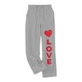 thumbnail image 5 of biudgviw Women's Fuzzy Pajama Pants Fleece Warm Heart Print Sleep Pants Lightweight Comfy Wide Leg Lounge Pants with Pockets, 5 of 5