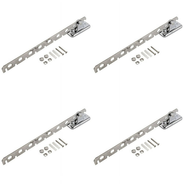4X Colgador de Ropa Plegable Montado en la Pared, Gancho para Ropa con Soporte para Brazo Oscilante de Colgar Ropa, Organizador de Armario (8 Agujeros)