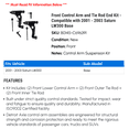 thumbnail image 2 of Front Control Arm and Tie Rod End Kit - Compatible with 2001 - 2003 Saturn LW300 Base 2002, 2 of 2