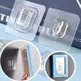 thumbnail image 2 of Double-Sided Adhesive Wall Hooks, Strong Hanger Transparent Suction Cup Wall Storage Holder, 20 pairs, 2 of 10